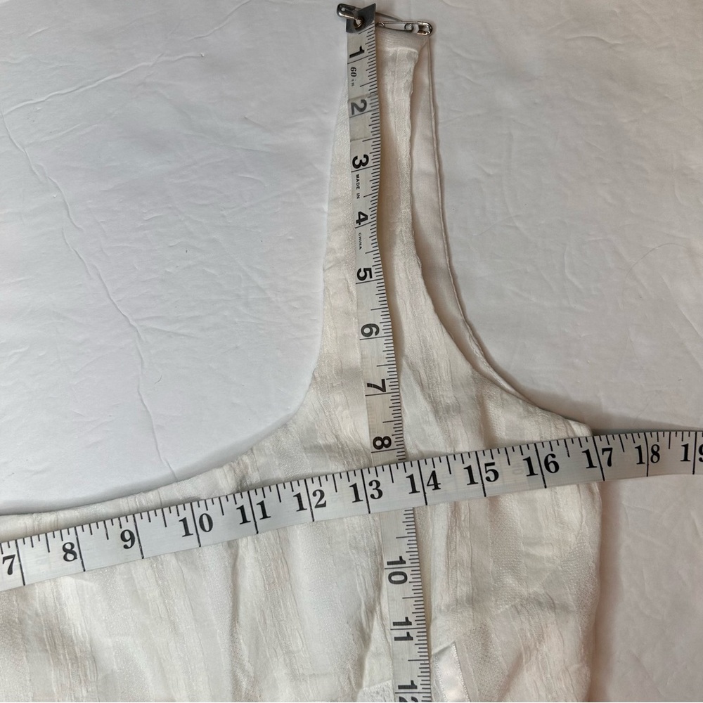 Commense NWT Semi-Sheer Solid Square Neckline Short Dress Cotton Blend Size S - Picture 13 of 17